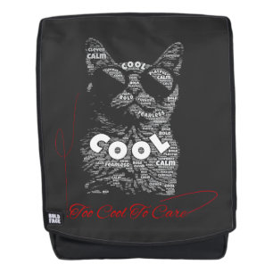 Sac À Dos Typographie de chat Too Cool To Care