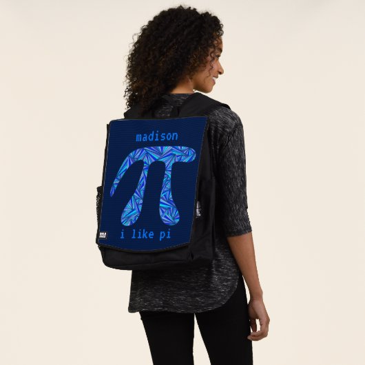 Sac À Dos Un geek bleu de maths de symbole de pi de nouveau (Porté)