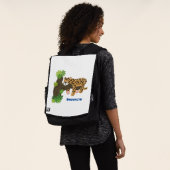 Sac À Dos Un mignon léopard dormant dans un arbre dessin ani (Porté)