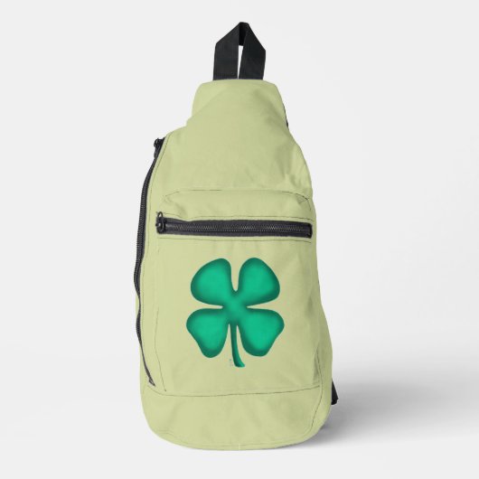 Sac à dos vert clair Trèfle irlandais Lucky 4 Leaf (Recto)