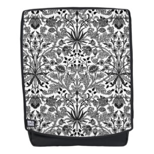Sac À Dos William Morris Hyacinth Imprimer, noir, blanc et g