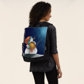 Sac À Dos Winter Snowmen regardant les étoiles illustrées (Porté)