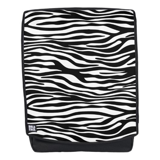 Sac À Dos Zebra Print, Zebra Stripes, Noir Et Blanc (Devant)