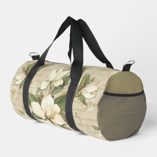 Sac à duffel à impression florale Magnolia (Coin droit)
