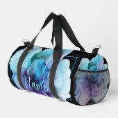 Sac à duffle personnalisé de 19 po - Fleur aquarel (Coin droit)