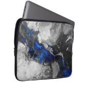Sac À Électronique De Design Marbre Noir Bleu Élég (Devant droit)