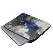Sac À Électronique De Design Marbre Noir Bleu Élég (Devant bas)