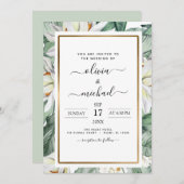 Sac à Faire-part de mariage floral Magnolia Tropic (Devant / Derrière)