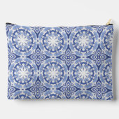 Sac à fermeture éclair design double bleu et blanc (Verso)