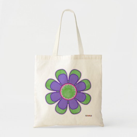 Sac à fleurs à chèque vert pourpre (Devant)