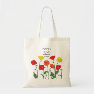 Sac à fleurs du mois de naissance du Poppy August