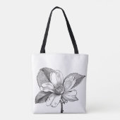 Sac à fleurs noir et blanc (Dos)