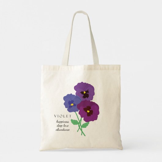 Sac à fleurs violet février mois de naissance (Dos)