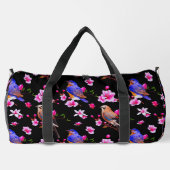 Sac à gros duffel pour les oiseaux et les fleurs (Verso)