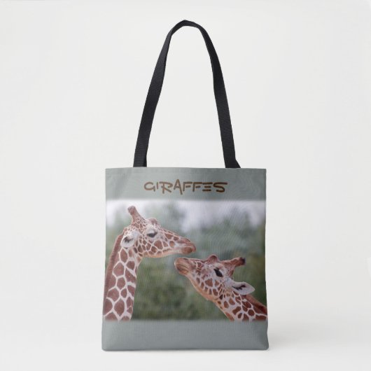 Sac à impression de girafes amoureuses partout (Devant)