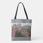 Sac à impression de girafes amoureuses partout (Dos)