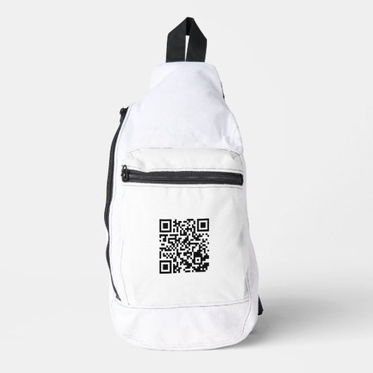Sac à lame à couture blanche élégant avec code QR (Recto)