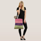 Sac à langer à monogramme rayé Pretty Posies (Sur le modèle)