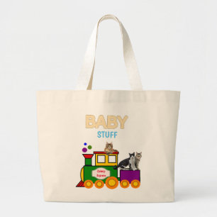 Sac à langer avec train Choo-Choo et chats