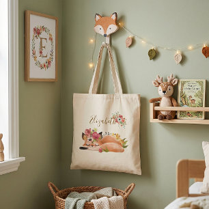 Sac à langer bébé renard aquarelle mignon