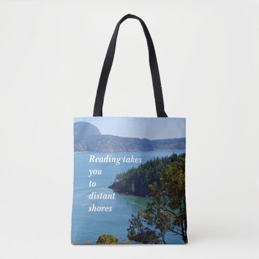 Sac à livres de lecture, belle scène océanique (Devant)