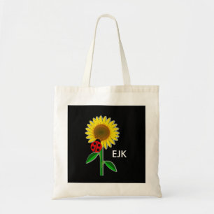 Sac à livres de monogramme de coccinelle et de tou