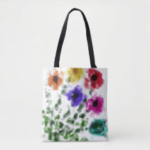 Sac à main à bandoulière fleuri arc-en-ciel en aqu