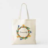 Sac à main à monogramme couronne de fleurs sauvage (Dos)