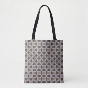 Sac à main à motif mosaïque de carré et de pétale