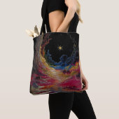 Sac à main abstrait nuit cosmique (De près)