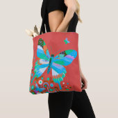 Sac à main abstrait papillon et floral (De près)