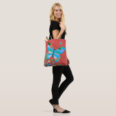 Sac à main abstrait papillon et floral (Sur le modèle)