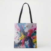 Sac à main abstrait rose jaune moderne Tot (Devant)