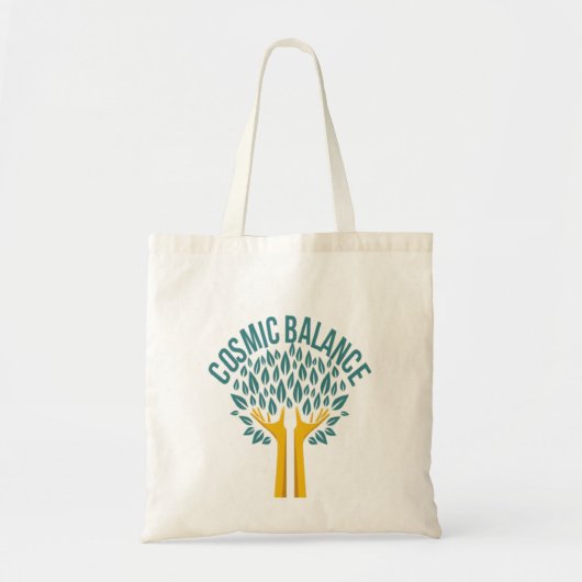 Sac à main Arbre de Vie Équilibre Cosmique | (Devant)