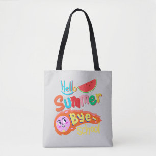 Sac à main Art "Bonjour l'été, au revoir l'école"