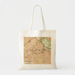 Sac à main avec carte ancienne de Minneapolis