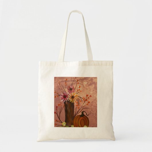 Sac à main avec fleurs d'automne (Devant)