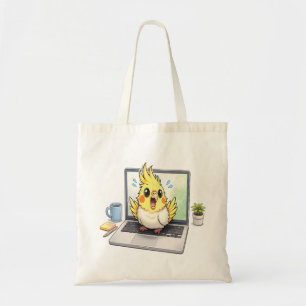 Sac à main avec illustration d'un oiseau cockatiel
