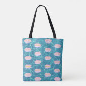 Sac à main avec motif de fleur de lotus sur fond d (Dos)
