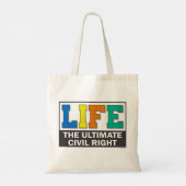 Sac à main avec un message de vie. (Dos)