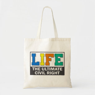 Sac à main avec un message de vie.
