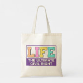 Sac à main avec un message de vie. (Dos)