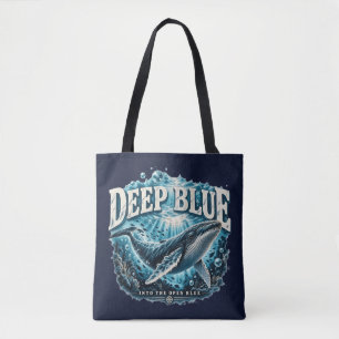 Sac à main Aventure de baleine bleu profond