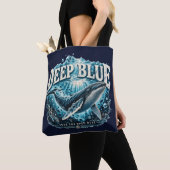 Sac à main Aventure de baleine bleu profond (De près)