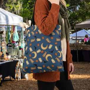 Sac à main bleu céleste Halloween sorcière Lunaire