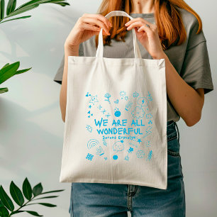 Sac à main bleu personnalisé Coquette Doodle Tout