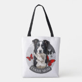 Sac à main Border Collie Mom - Papillon Rouge Chie (Dos)