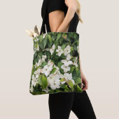 Sac à main botanique à fleurs blanches (De près)