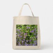 Sac à main botanique à fleurs sauvages violettes (Dos)