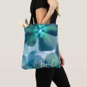 Sac à main botanique bleu-vert pour la mariée (De près)